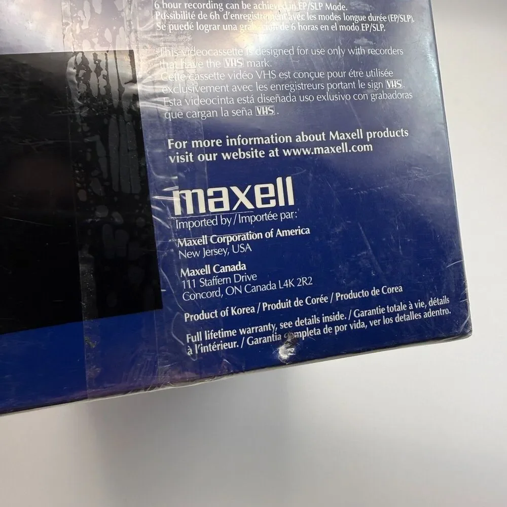 5 Pack T-120 Maxell Standard Grade 6hrs Blank VHS Video Tapes Brand New Sealed